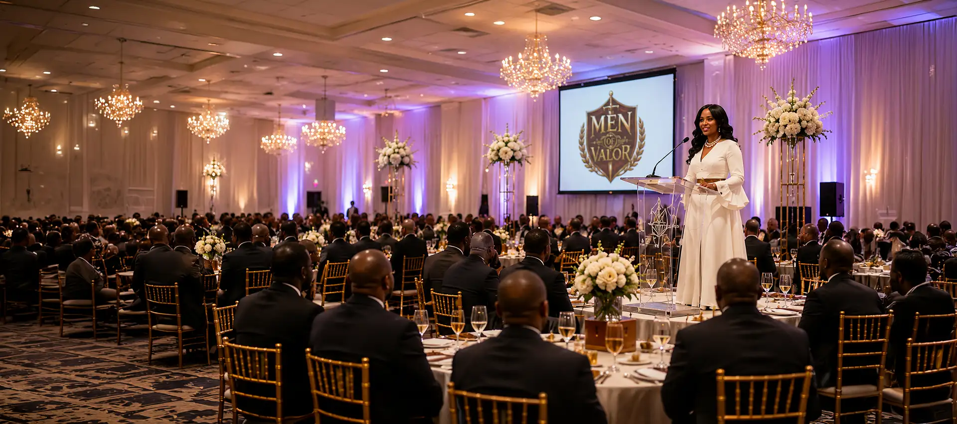 Men of Valor banquet gathering